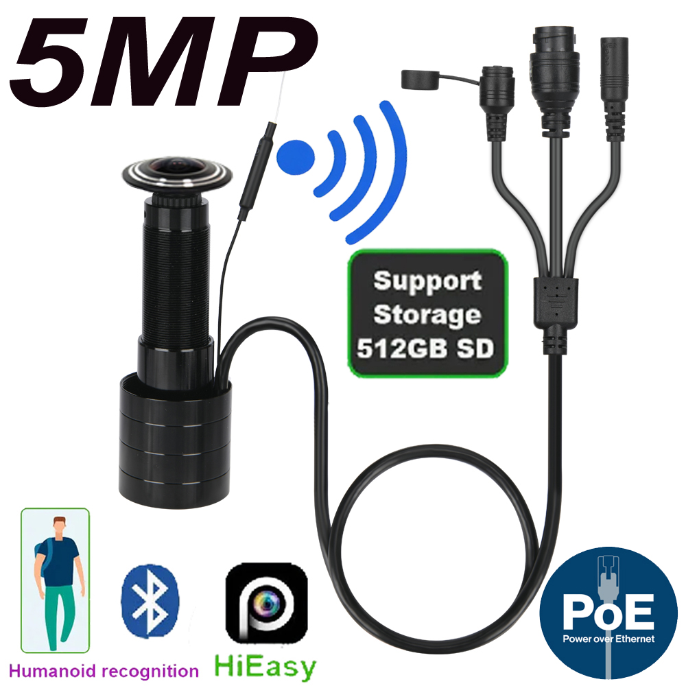 Home Security La - 5mp porta olho ip poe câmera