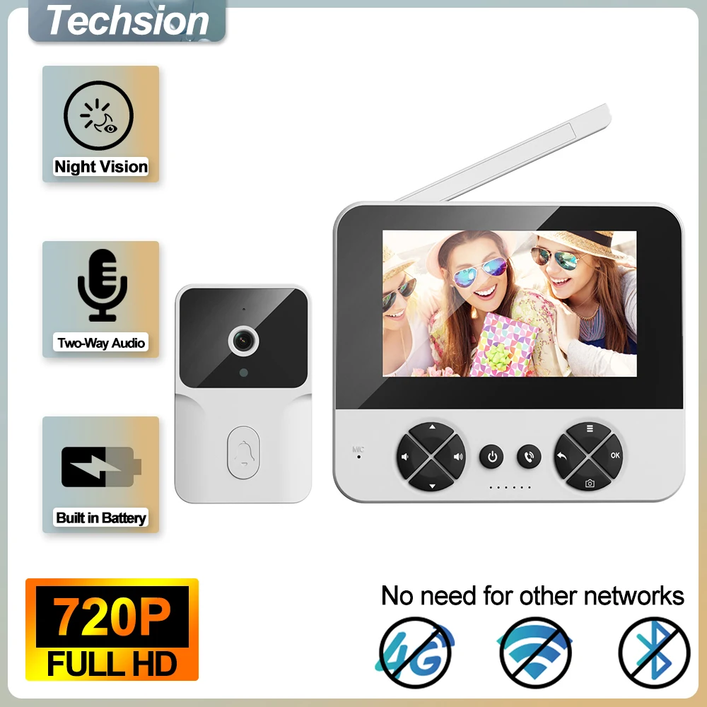 Home Security Ring Camera - Câmera de Campainha Inteligente de 5