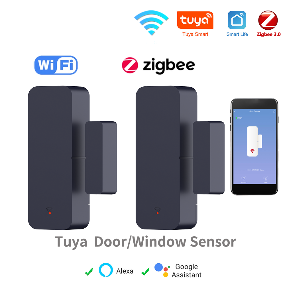 Home Security With Ai - Tuya Zigbee-Sensor de Porta Magnética, Sensor