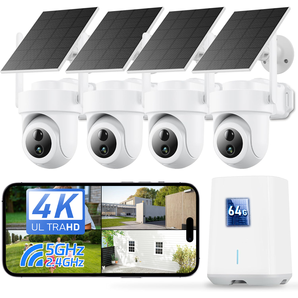 Home Security With Ai - Sistema de Câmeras Solares 4K de