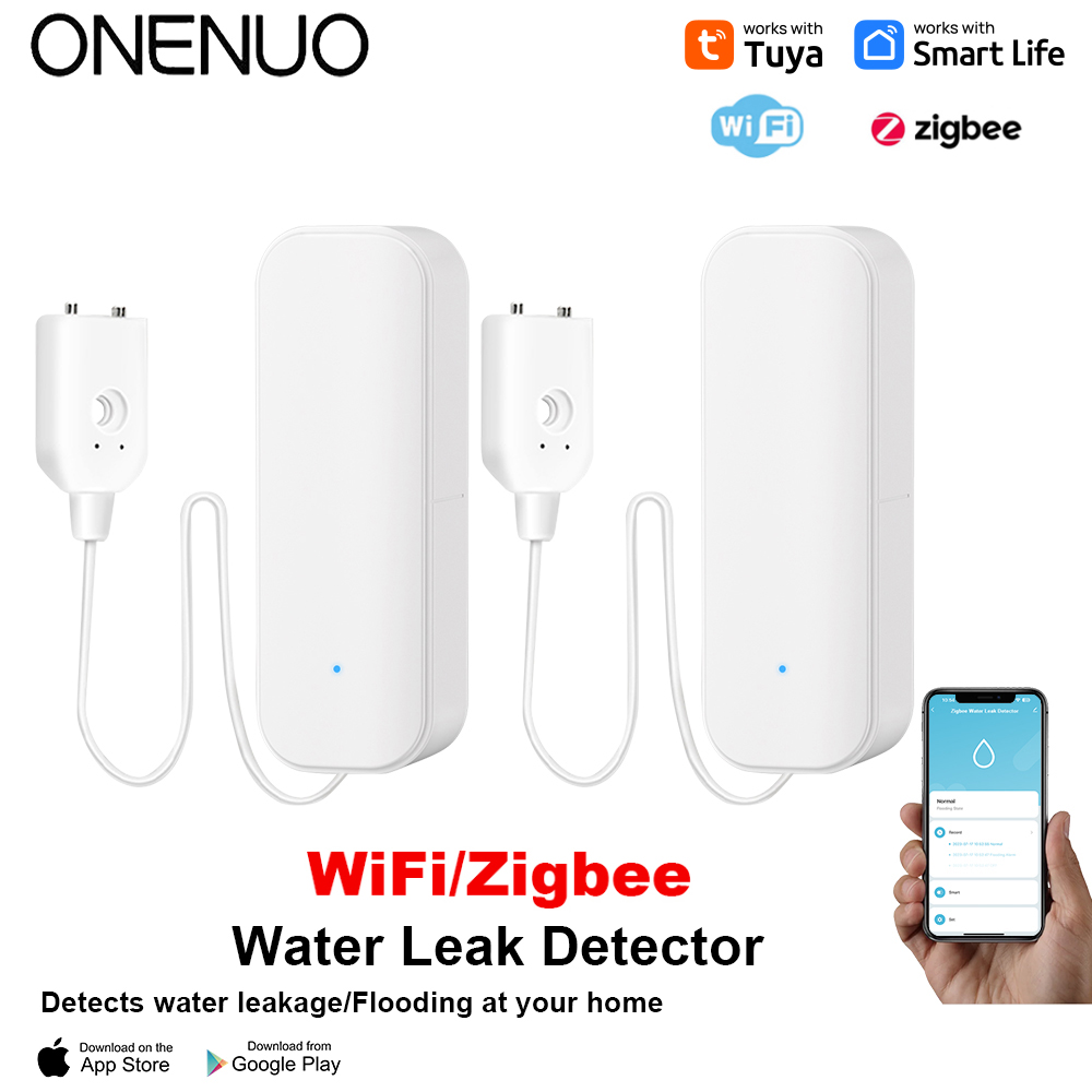 Home Security With Ai - Sensor de água wi-fi/zigbee, alarme de
