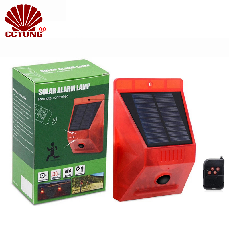 Home Security Yard Sensors - Lâmpada de Alarme Solar com Sensor