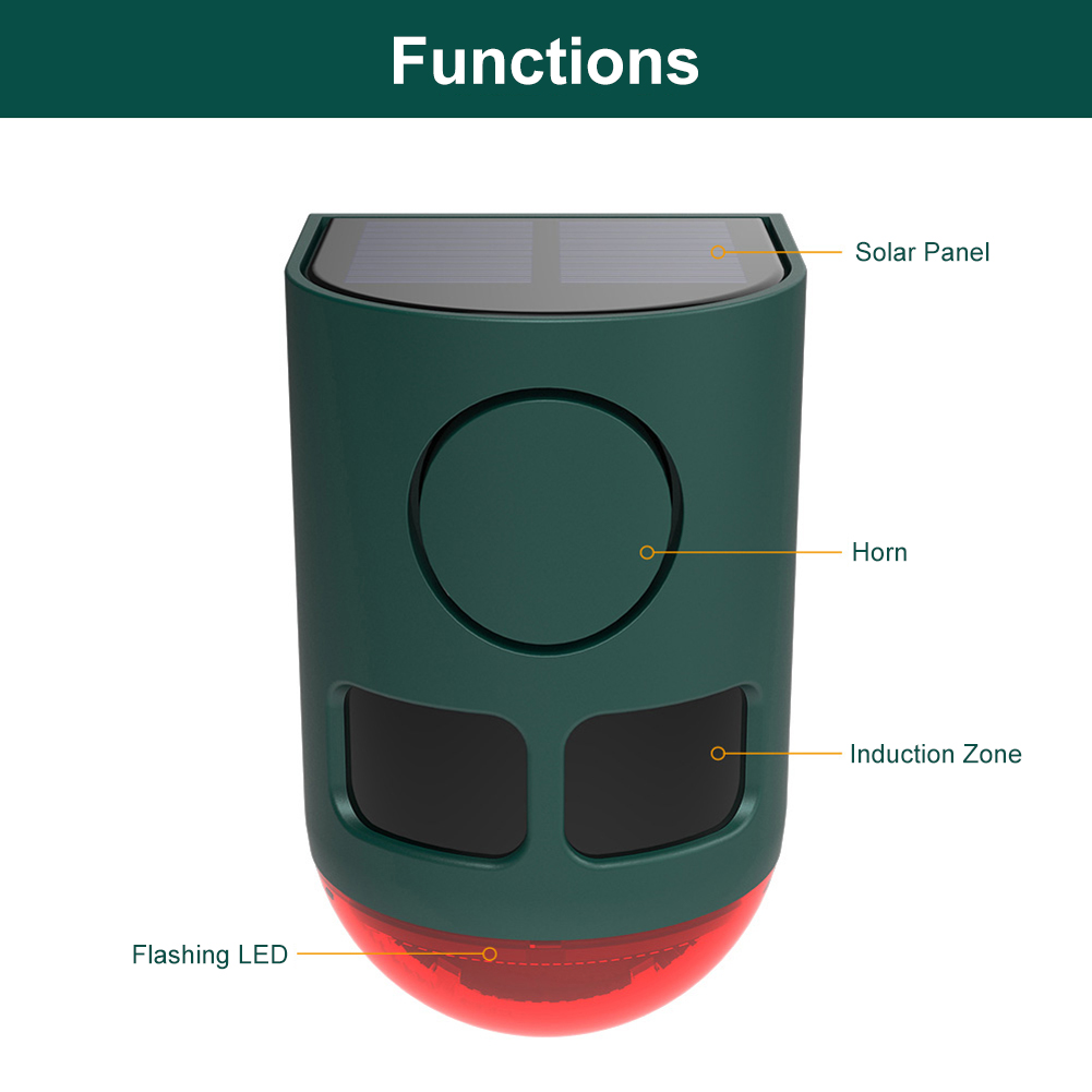 Home Security Yard Sensors - Alarme Solar Externo com Sensor de