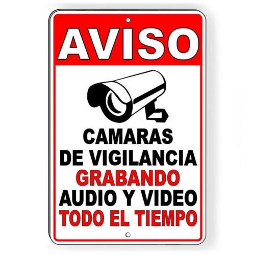 Home Yard Security Cameras - Placa de Metal Vintage com Texto