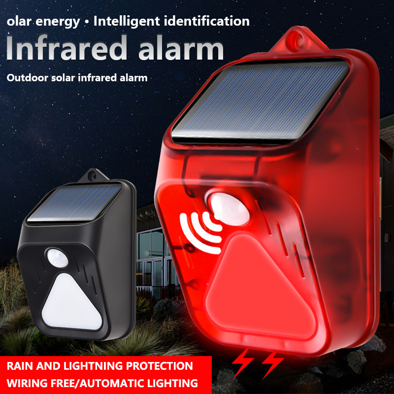Home Security Yard Sensors - Sirene de luz de alarme movida