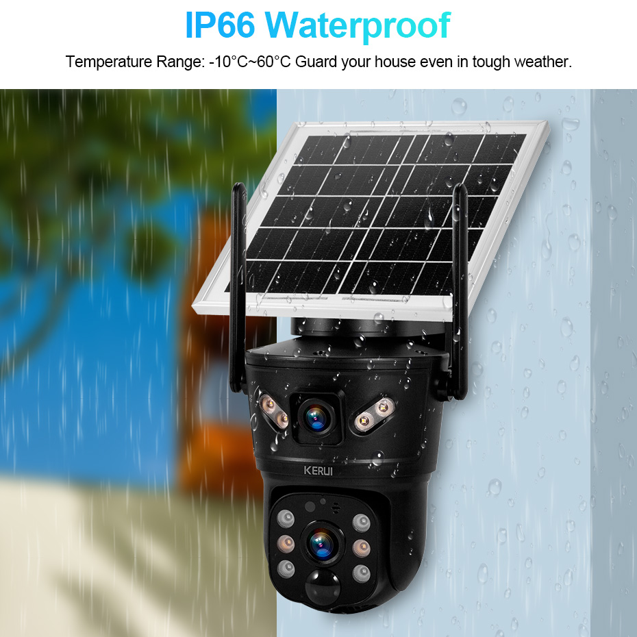 Câmera Solar KERUI 6MP 4G SIM  - Home Security Video Cameras avaliação e preço