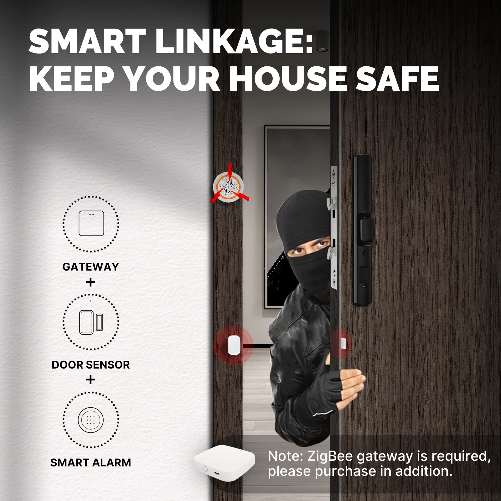 Moes tuya inteligente zigbee j - Home Security With Ai avaliação e preço