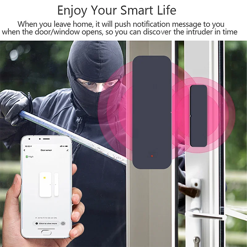 Tuya Zigbee-Sensor de Porta Ma - Home Security With Ai avaliação e preço
