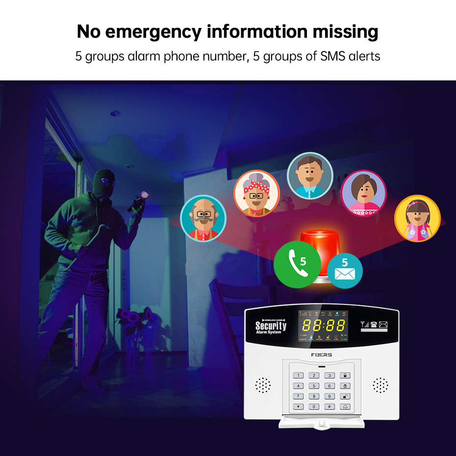 Fuers tuya kit sistema de alar - Home Security Phone Number avaliação e preço