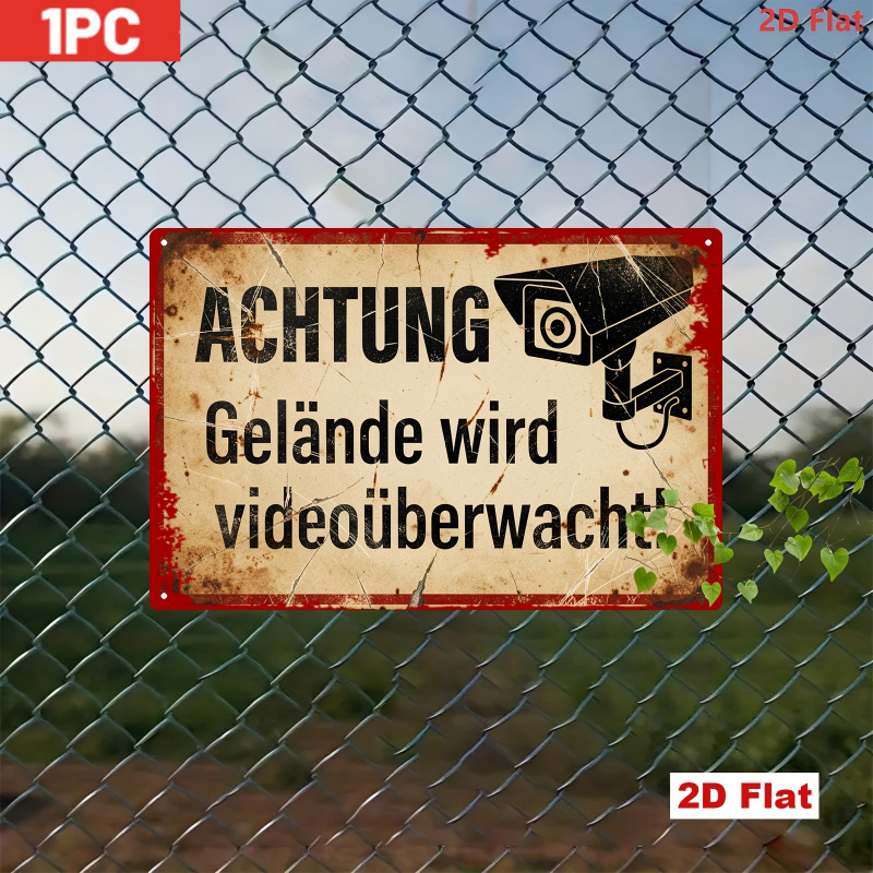 CIFBUY Placa de Advertência Vi - Home Yard Security Cameras avaliação e preço