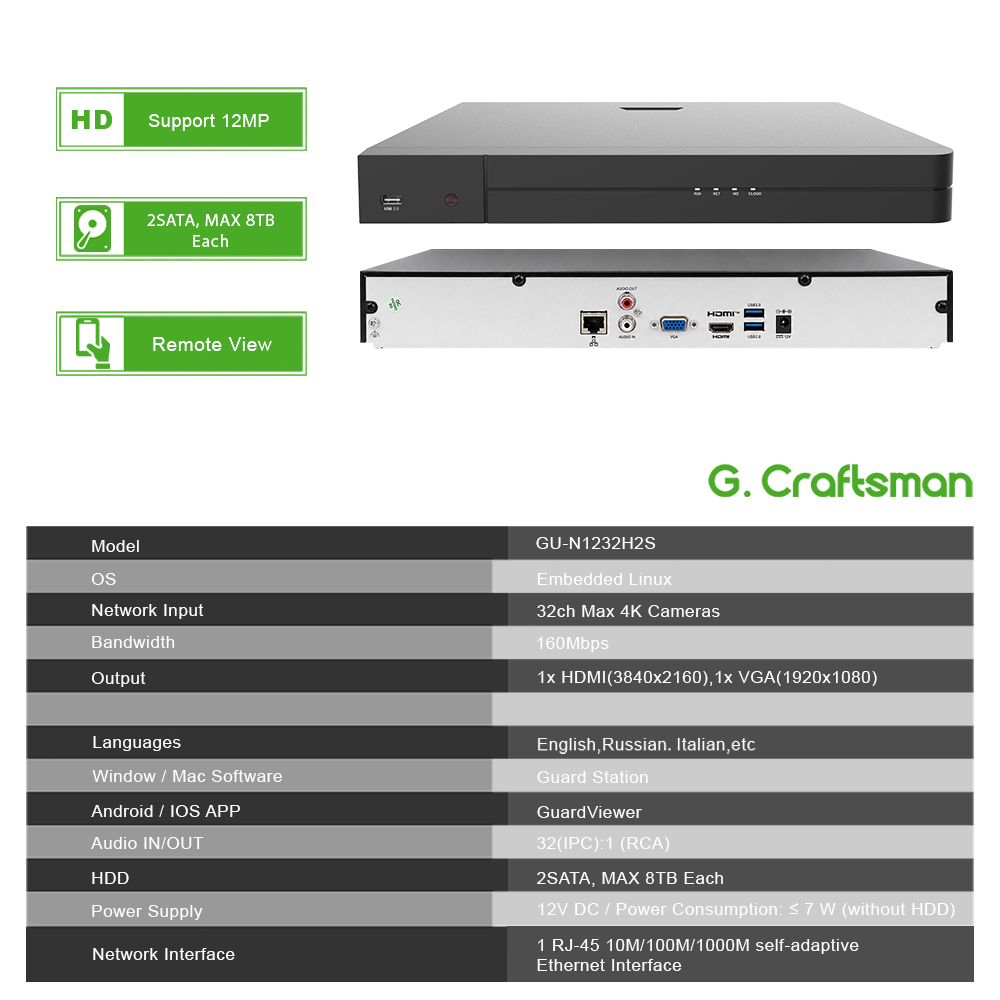Uni 32ch nvr 12mp gravador de  - Home Security With Cameras avaliação e preço