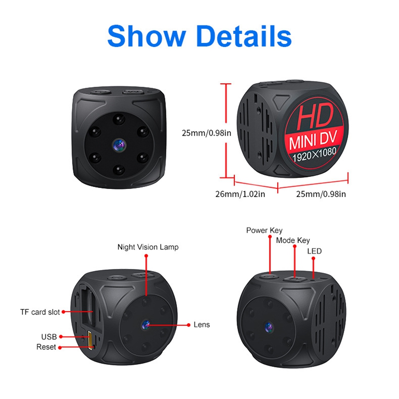 Mini Câmera HD 1080p Portátil  - Home Security Video Cameras avaliação e preço