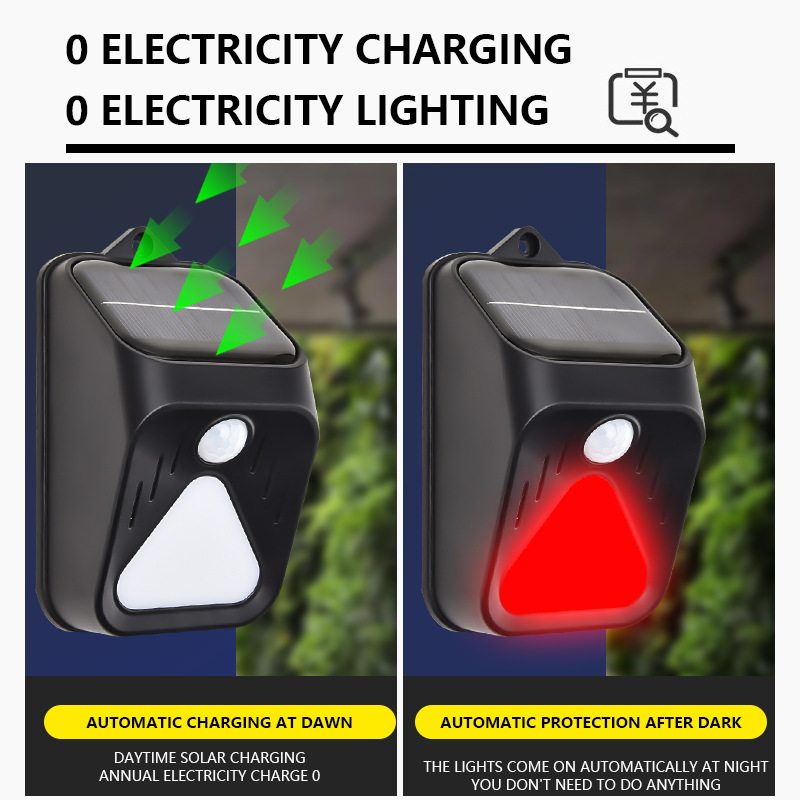 Sirene de luz de alarme movida - Home Security Yard Sensors avaliação e preço