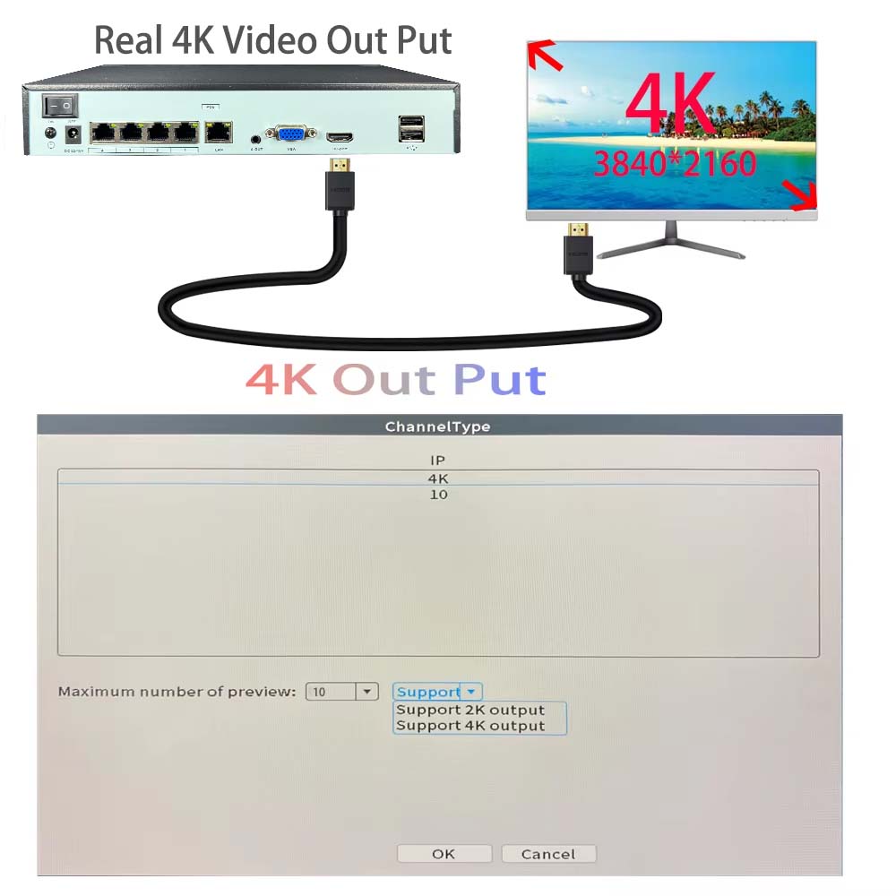 NVR 4K 10CH 4/8 Portas POE par - Home Security With Cameras avaliação e preço