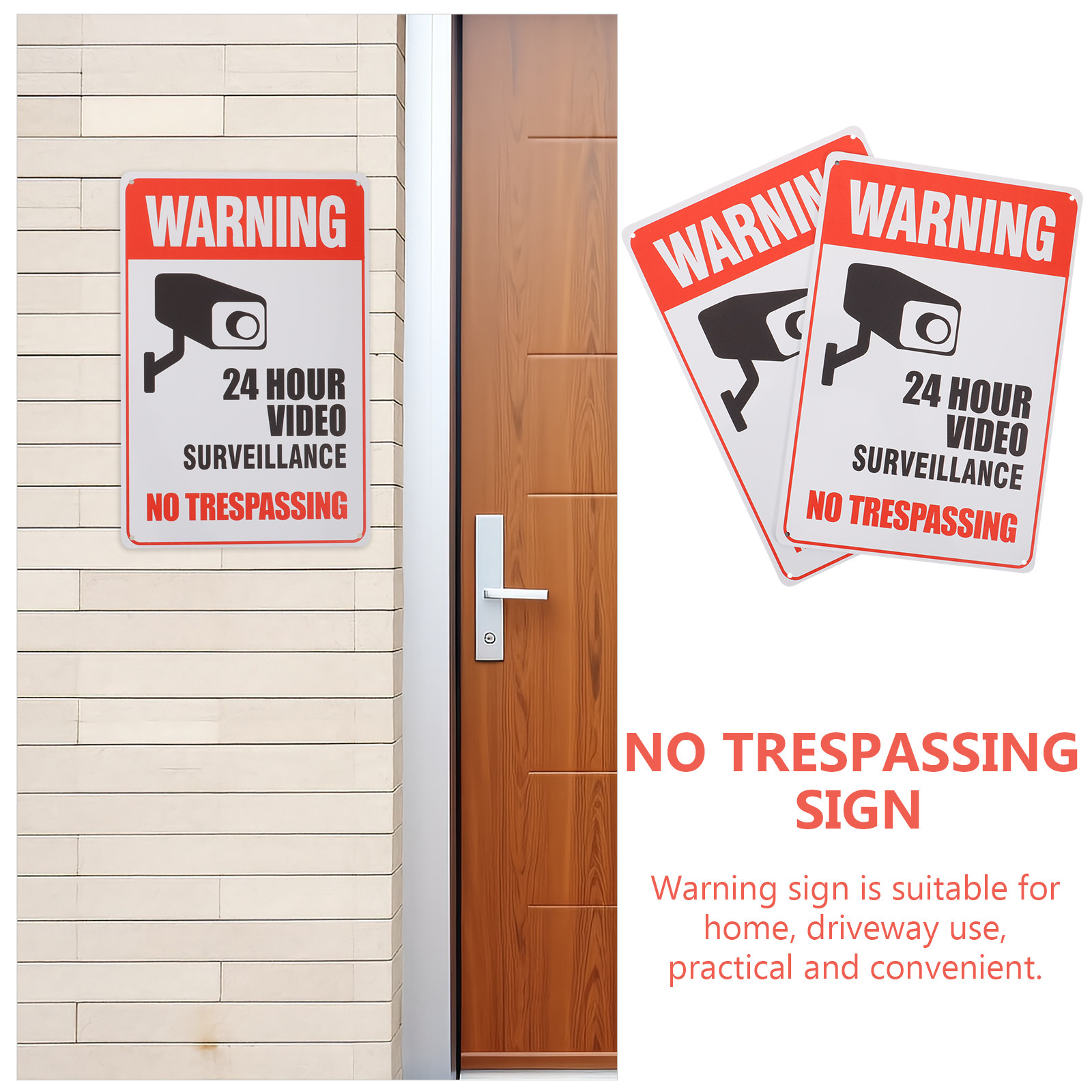 2 Peças de Placa de Proibição  - Home Yard Security Cameras avaliação e preço