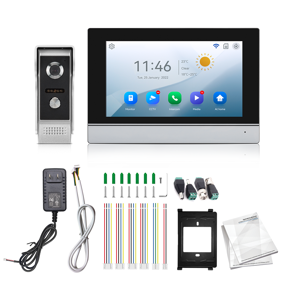 7 Polegada tela ips 2mp tuya c - Home Security La avaliação e preço